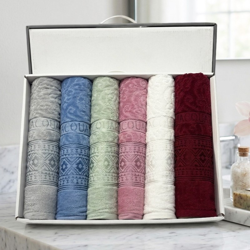 SERVIETTES 6PCS JAQUARD