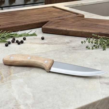 Couteau de Cuisine en Acier Inoxydable avec Manche Bois