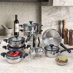 Batterie de Cuisine en Inox 18/10 - 24 Pièces - HASCEVER