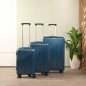 Série de 3 Valises Incassable en ABS Bleu - ABM