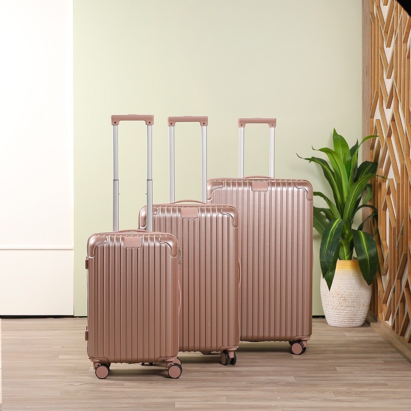 Série de 3 Valises Incassable en ABS Rose - ABM Série de 3 Valises Incassable en ABS Rose - ABM