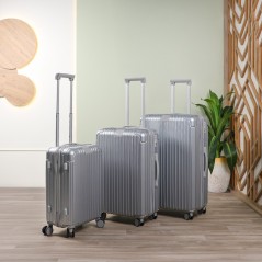 Série de 3 Valises Incassable en ABS Gris - ABM