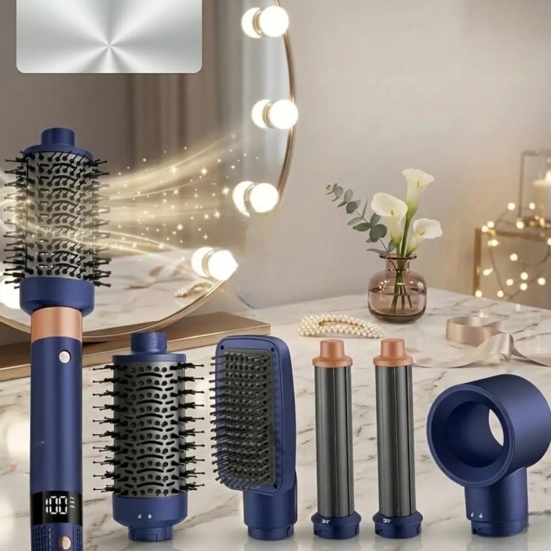 Brosse Cheveux Styler 1300W 6en1 Bleu - Lexical LAS-5255-4