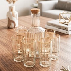 Service à eau 7 Pièces Avec Carafe en Verre