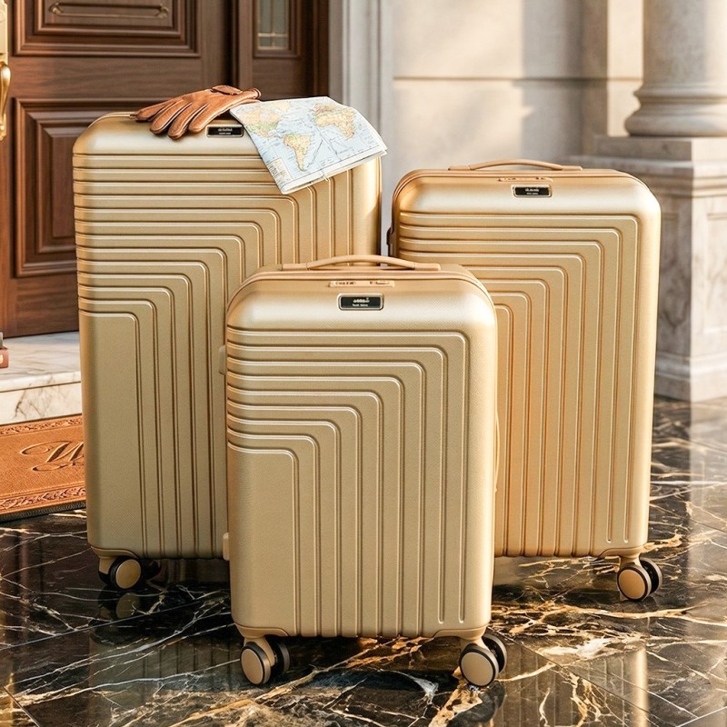 Série de 3 Valises Incassable en ABS Gold - ABM