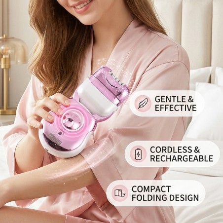 Épilateur 5en1 Rechargeable 5W Rose - DSP 70166