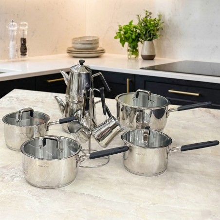 Batterie de Cuisine 16 Pièces en Inox 18/10 - Sizar