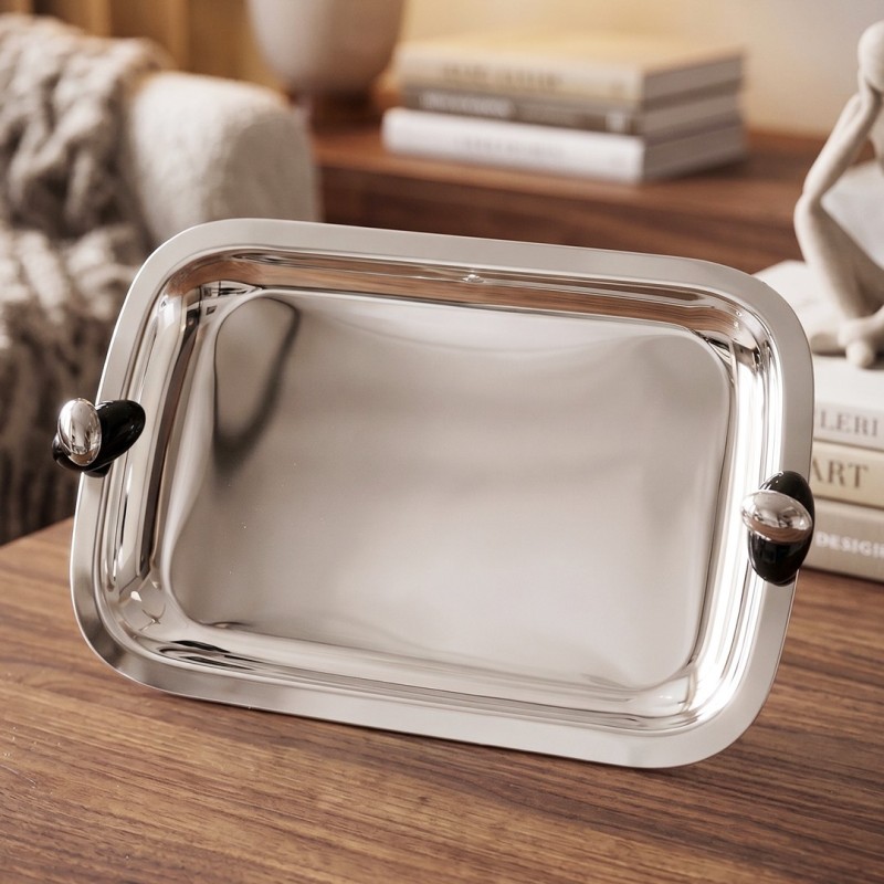 Plateau Rectangulaire 38x27 cm en Inox 18/10