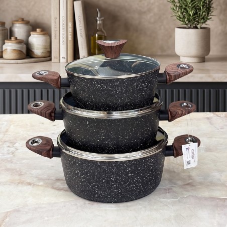 Set 3 Faitouts en Granite