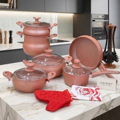 Batterie de Cuisine en Granite 19 Pièces - ABM