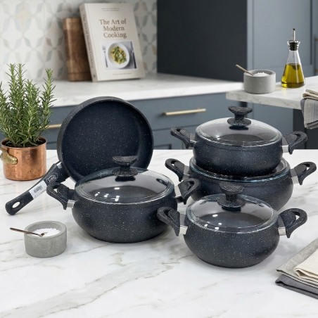 Batterie de Cuisine en Granite 9 Pièces - ABM