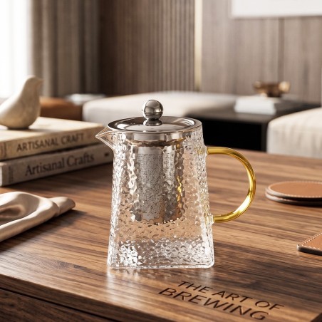 Théière en Verre 350ML avec Infuseur Inox