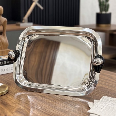 Plateau Rectangulaire 34x23 cm en Inox 18/10