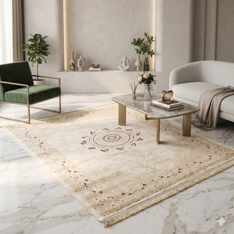 Tapis Salon en Laine 240x350 cm Ayma D2