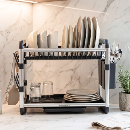 Égouttoir à Vaisselle 2 Niveaux en Aluminium
