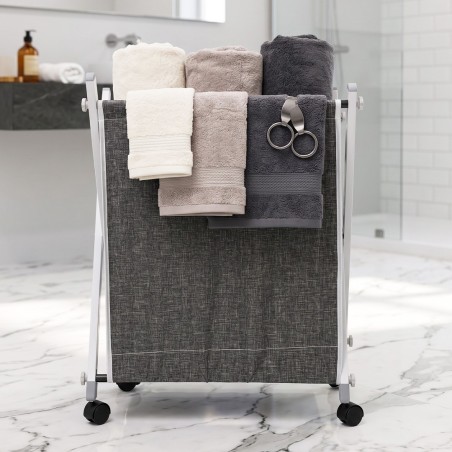 Panier à Linge avec Support et Roues