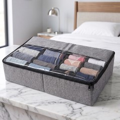 Boîte de Rangement Sous Lit avec Compartiments