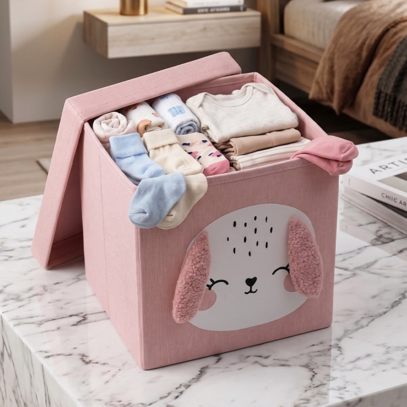 Boîte de Rangement Enfant avec Couvercle