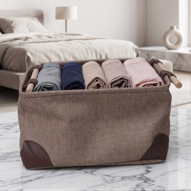 Lot de 3 Paniers de Rangement Premium avec Poignées