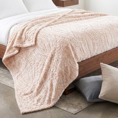 Couverture Lit 2 Places en Coton 3 Kg - Saumon