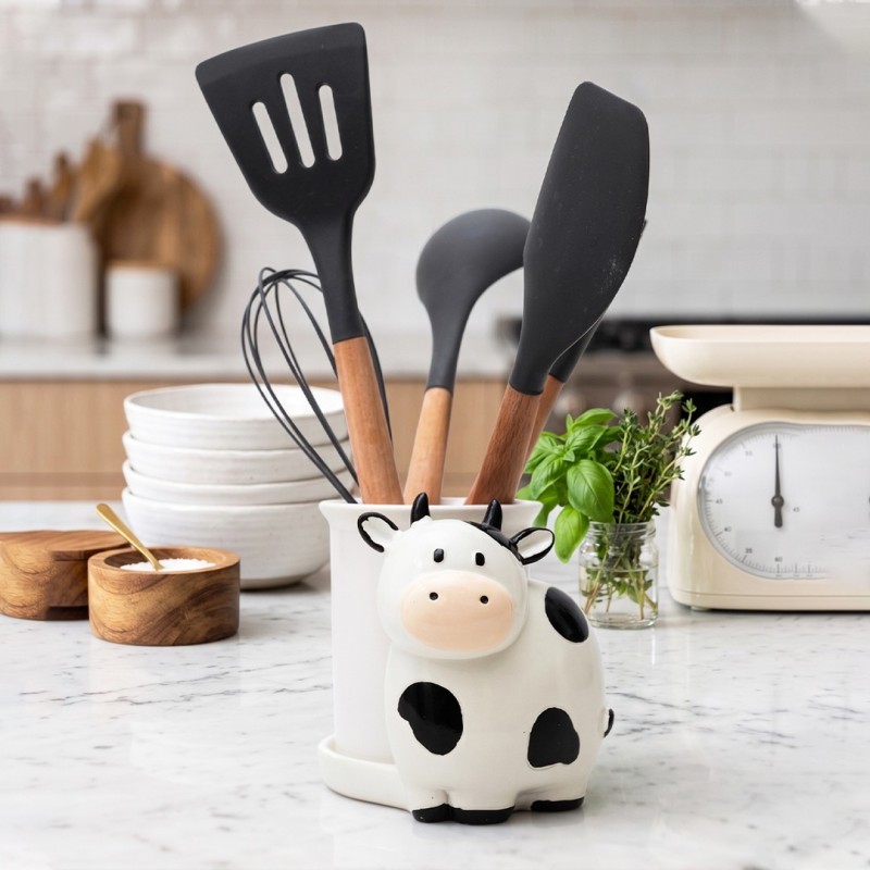 Porte Ustensiles de Cuisine – Design Vache