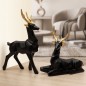 Lot de 2 Statues Cerf en Résine