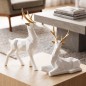 Lot de 2 Statues Cerf en Résine