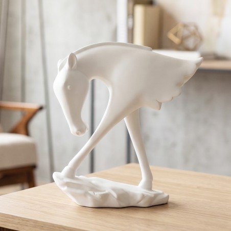 Statue Cheval Design Minimaliste en Résine