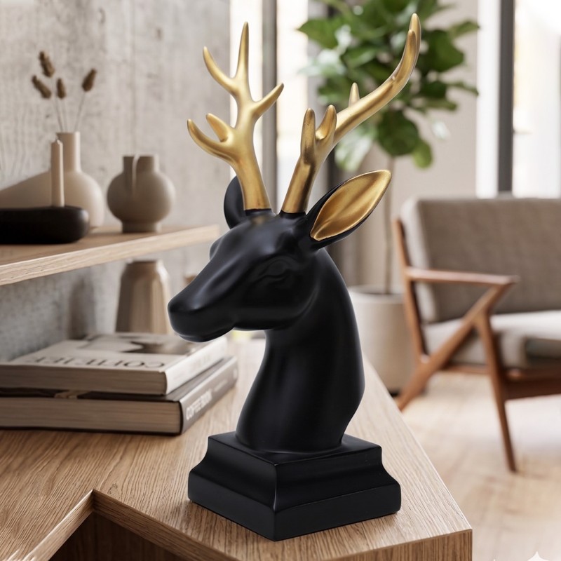 Statue Tête de Cerf en Résine
