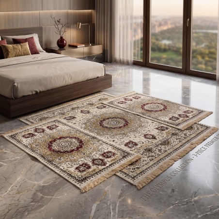 Tapis Chambre à Coucher 3 Pièces en Soie – SAMAR KAND 1002A