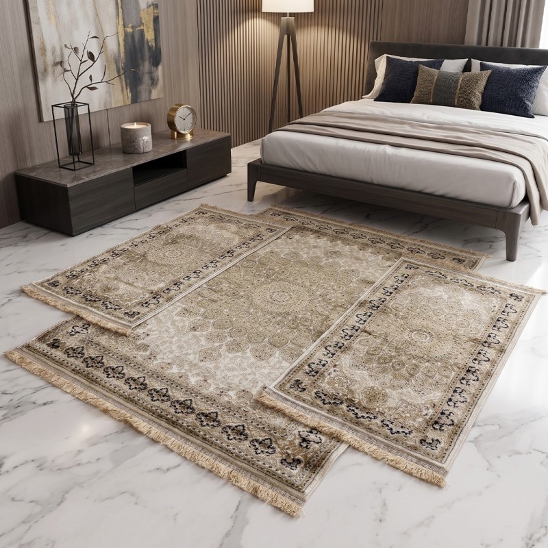 Tapis Chambre à Coucher 3 Pièces en Soie – SAMAR KAND 1003B