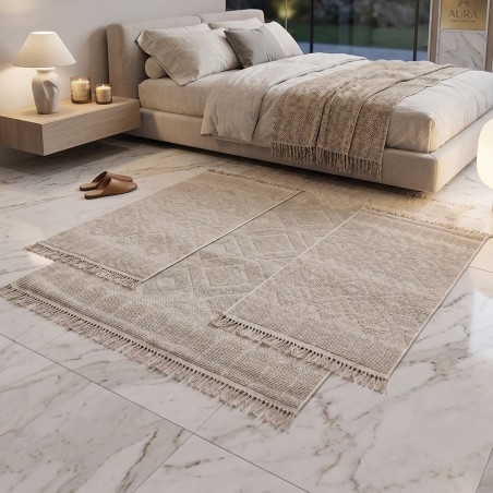 Tapis Chambre à Coucher 3 Pièces en Nœuds - TANIT S051A