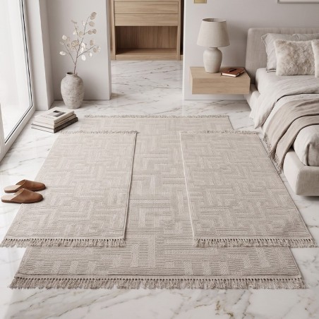 Tapis Chambre à Coucher 3 Pièces en Nœuds - TANIT S010A
