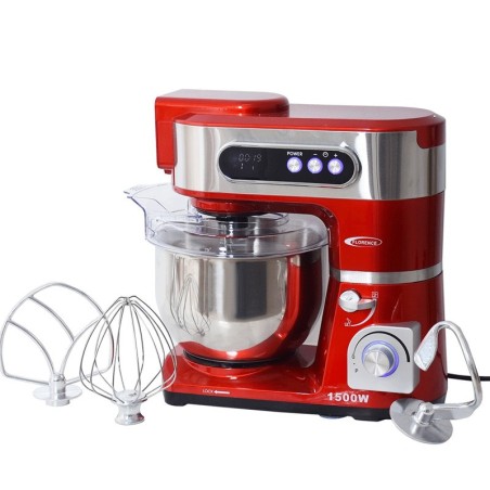 Robot Pétrin 6L 1500W Rouge - Florence SM6425E