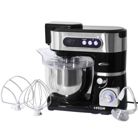Robot Pétrin 6L 1500W Noir - Florence SM6425E