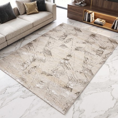 Tapis Salon en Laine 200x260 cm Doré - Elissa 0535A