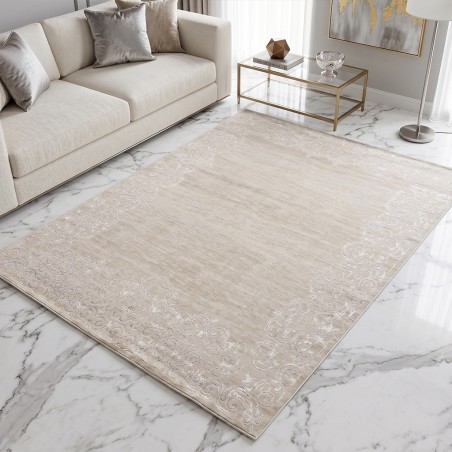Tapis Salon en Laine 200x260 cm Bronze V/V - Elissa 0571A