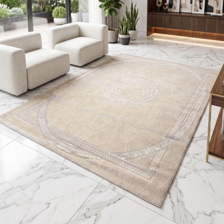 Tapis Salon en Laine 200x260 cm Bronze - Elissa 0537A