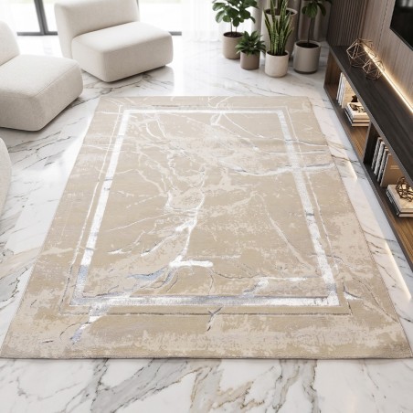 Tapis Salon en Laine 200x260 cm Bronze - Elissa 0519A