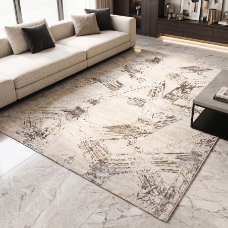 Tapis Salon en Laine 200x260 cm Bronze - Elissa 0535A