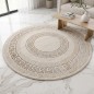 Tapis Salon Rond en Laine 150x150 cm V/V - Elissa 0847B