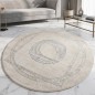 Tapis Salon Rond en Laine 150x150 cm Bronze - Elissa  0537A