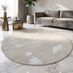 Tapis Salon Rond en Laine 150x150 cm Bronze V/V - Elissa  0535A