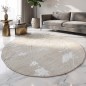 Tapis Salon Rond en Laine 150x150 cm Bronze V/V - Elissa 0535A Tapis Salon Rond en Laine 150x150 cm Bronze V/V - Elissa 0535A
