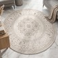 Tapis Salon Rond en Laine 150x150 cm V/V - Elissa  0849B