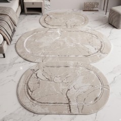 Tapis Chambre à Coucher 3 Pièces en Laine Bronze - ELISSA 0519A
