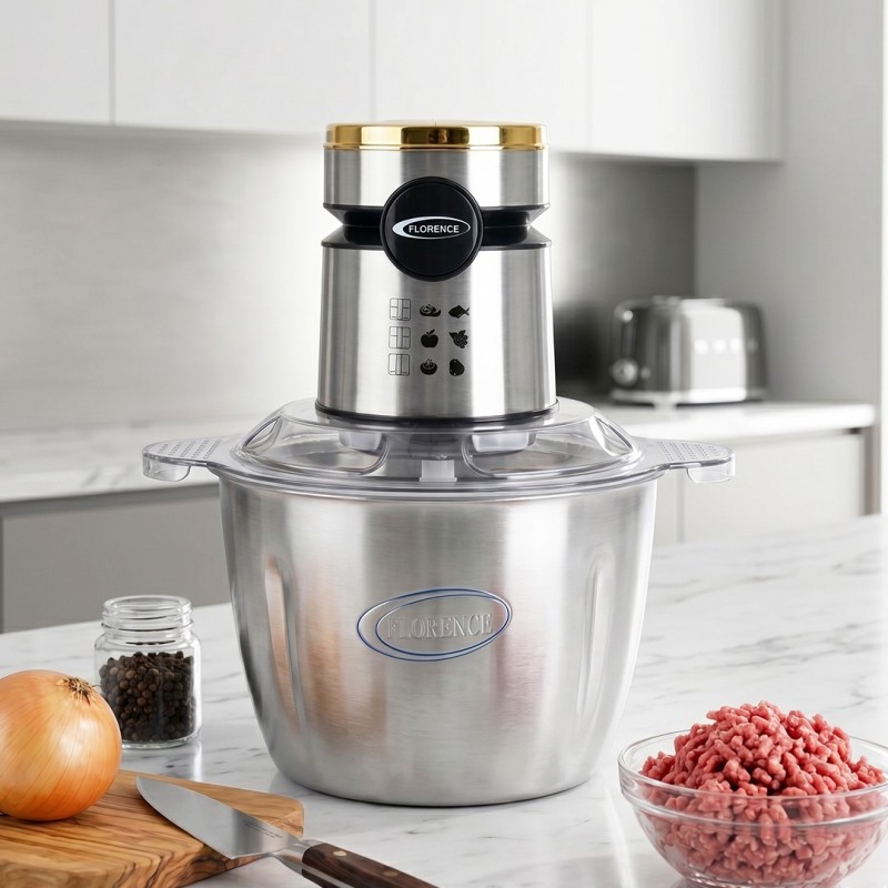 Hachoir Bol Inox 3 L 1200W Noir - Florence R-7607