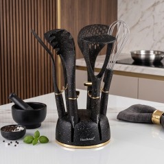 Set d’Ustensiles de Cuisine 7 Pièces en Silicone avec Support