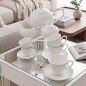 Service à Café en Porcelaine Blanc 29 Pièces Service à Café en Porcelaine Blanc 29 Pièces