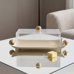 Cloche à Gâteaux en Plexiglass 27x12 cm avec Plateau